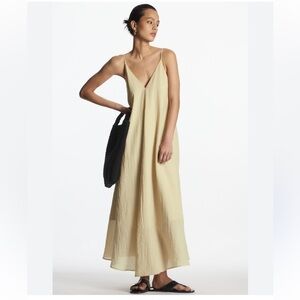 COS Women's Maxi Summer Dress Spaghetti Strap Beige EUR 42 (12 US)